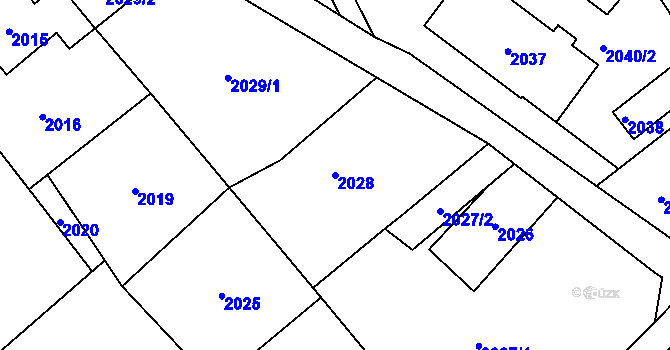 Parcela st. 2028 v KÚ Bystřice nad Olší, Katastrální mapa