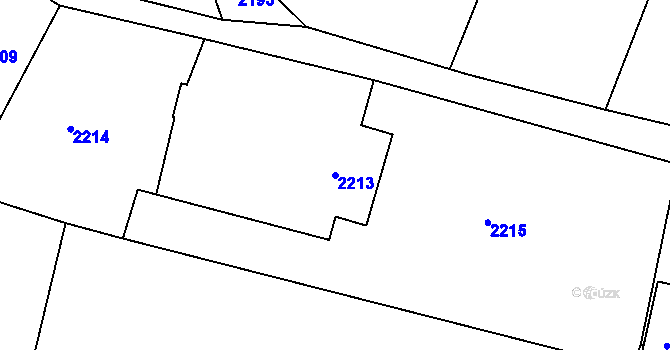 Parcela st. 2213 v KÚ Bystřice nad Olší, Katastrální mapa