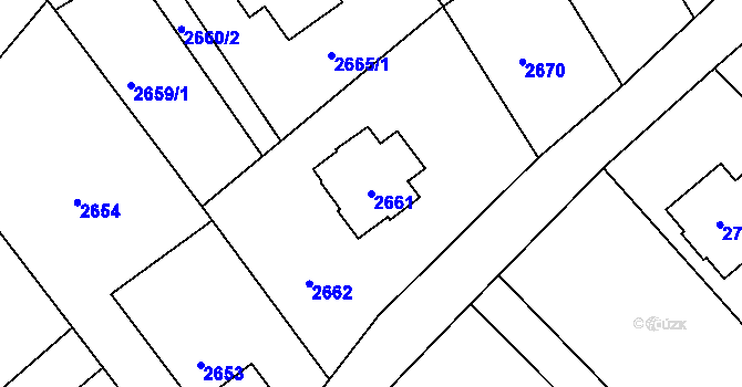 Parcela st. 2661 v KÚ Bystřice nad Olší, Katastrální mapa