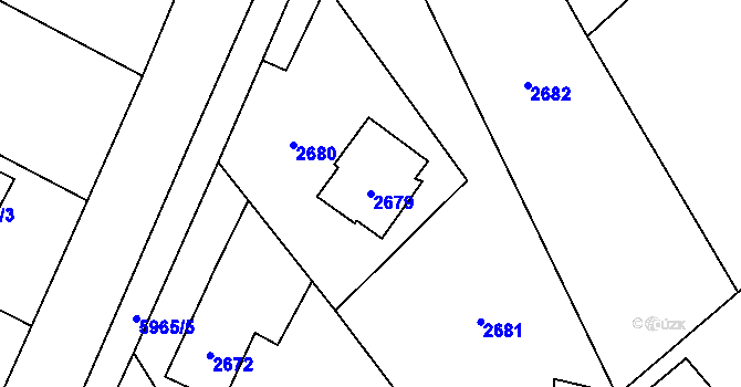 Parcela st. 2679 v KÚ Bystřice nad Olší, Katastrální mapa