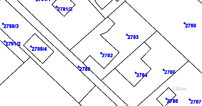 Parcela st. 2782 v KÚ Bystřice nad Olší, Katastrální mapa