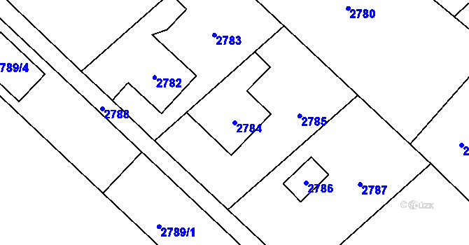 Parcela st. 2784 v KÚ Bystřice nad Olší, Katastrální mapa