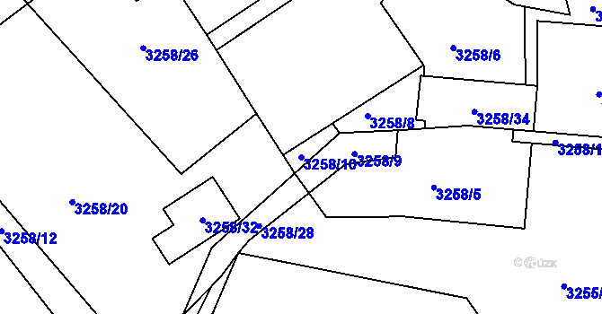 Parcela st. 3258/10 v KÚ Bystřice nad Olší, Katastrální mapa