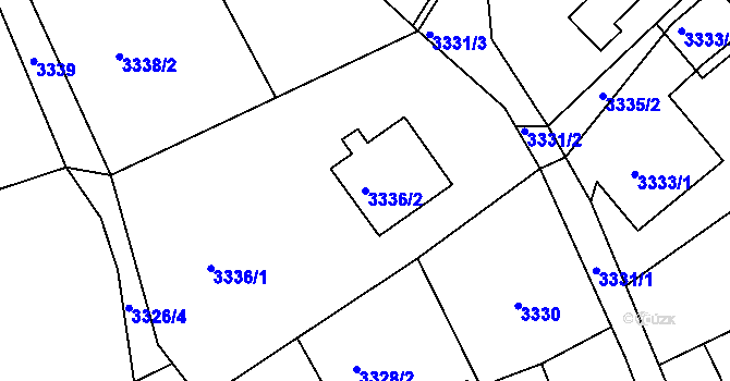Parcela st. 3336/2 v KÚ Bystřice nad Olší, Katastrální mapa