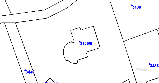 Parcela st. 3436/6 v KÚ Bystřice nad Olší, Katastrální mapa