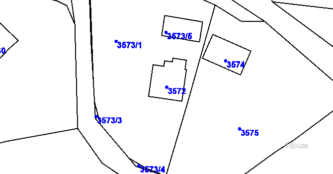 Parcela st. 3572 v KÚ Bystřice nad Olší, Katastrální mapa