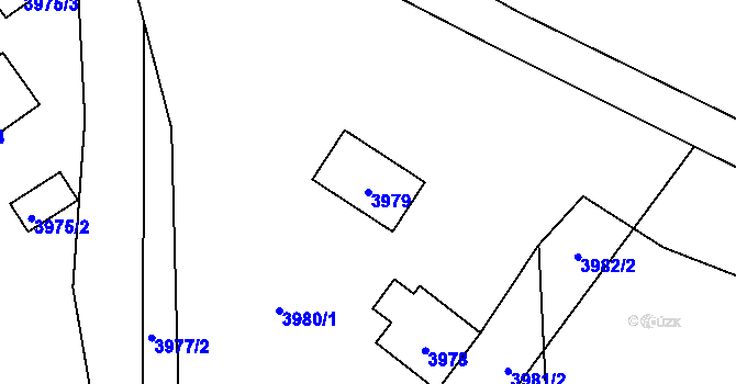 Parcela st. 3979 v KÚ Bystřice nad Olší, Katastrální mapa