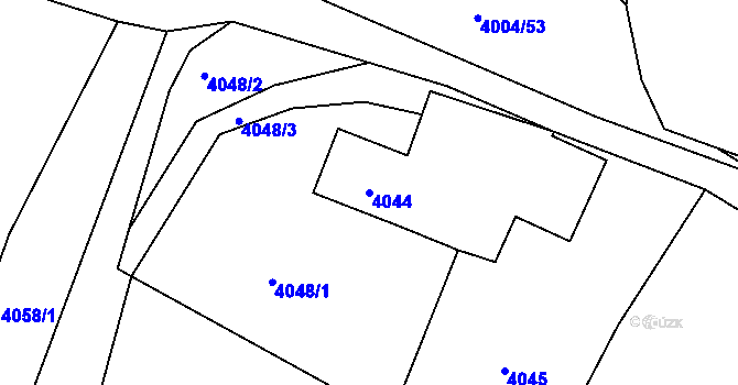 Parcela st. 4044 v KÚ Bystřice nad Olší, Katastrální mapa