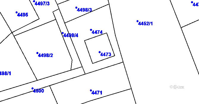 Parcela st. 4473 v KÚ Bystřice nad Olší, Katastrální mapa