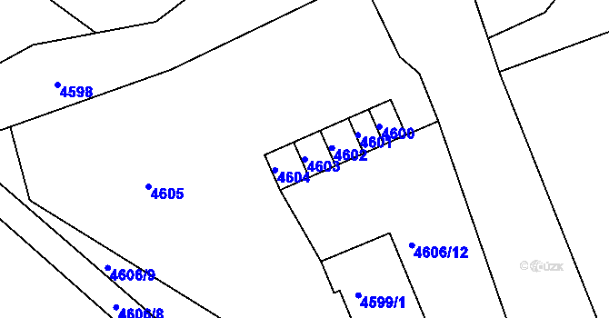 Parcela st. 4603 v KÚ Bystřice nad Olší, Katastrální mapa