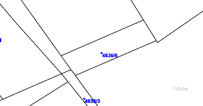 Parcela st. 4636/6 v KÚ Bystřice nad Olší, Katastrální mapa