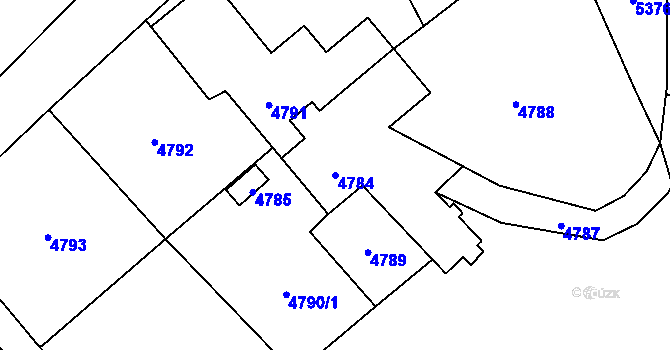 Parcela st. 4784 v KÚ Bystřice nad Olší, Katastrální mapa