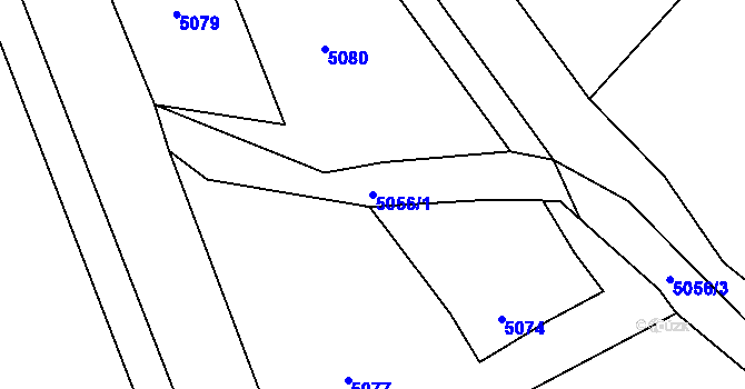 Parcela st. 5056/1 v KÚ Bystřice nad Olší, Katastrální mapa