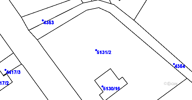 Parcela st. 5131/2 v KÚ Bystřice nad Olší, Katastrální mapa