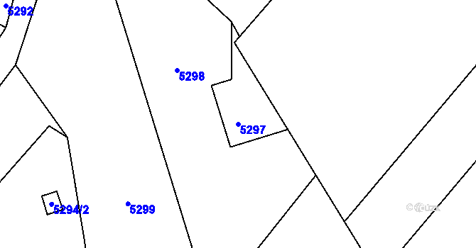 Parcela st. 5297 v KÚ Bystřice nad Olší, Katastrální mapa