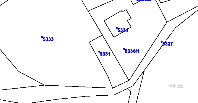 Parcela st. 5331 v KÚ Bystřice nad Olší, Katastrální mapa