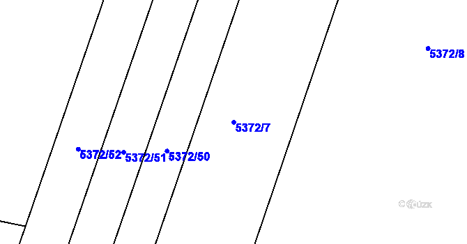 Parcela st. 5372/7 v KÚ Bystřice nad Olší, Katastrální mapa