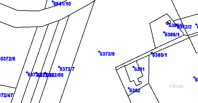 Parcela st. 5372/8 v KÚ Bystřice nad Olší, Katastrální mapa