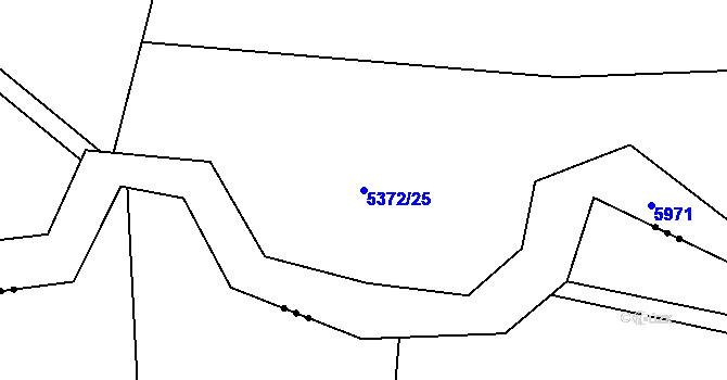 Parcela st. 5372/25 v KÚ Bystřice nad Olší, Katastrální mapa