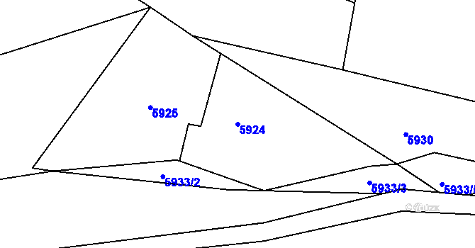 Parcela st. 5924 v KÚ Bystřice nad Olší, Katastrální mapa