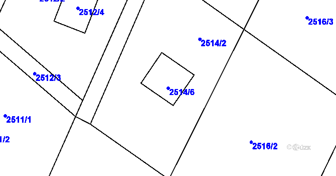 Parcela st. 2514/6 v KÚ Bystřice nad Olší, Katastrální mapa