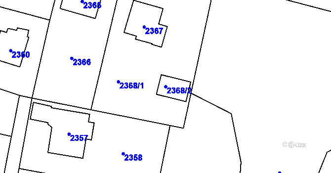 Parcela st. 2368/2 v KÚ Bystřice nad Olší, Katastrální mapa