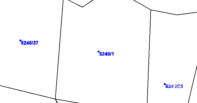 Parcela st. 5245/1 v KÚ Bystřice nad Olší, Katastrální mapa