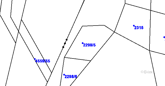 Parcela st. 2298/5 v KÚ Bystřice nad Olší, Katastrální mapa