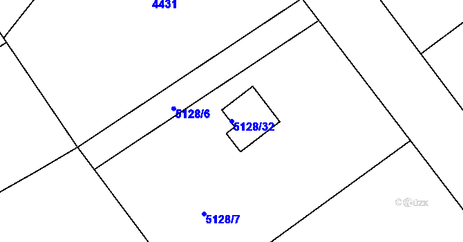 Parcela st. 5128/32 v KÚ Bystřice nad Olší, Katastrální mapa
