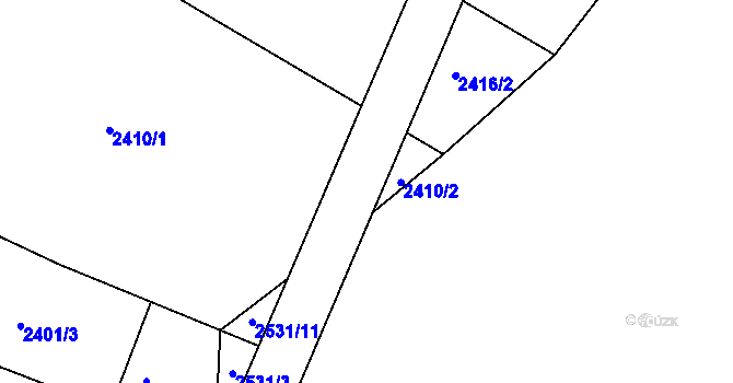 Parcela st. 2818/12 v KÚ Bystřice nad Olší, Katastrální mapa