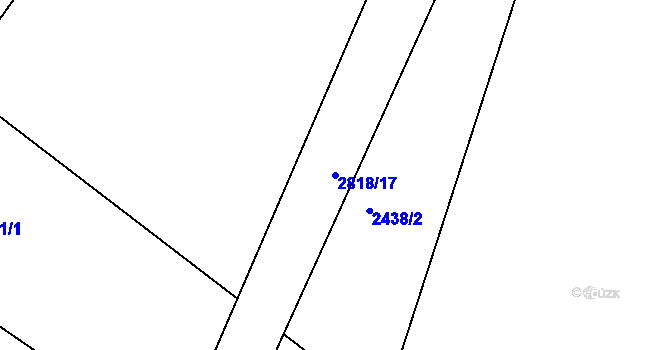 Parcela st. 2818/17 v KÚ Bystřice nad Olší, Katastrální mapa