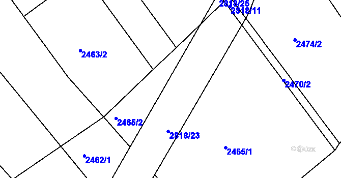 Parcela st. 2818/24 v KÚ Bystřice nad Olší, Katastrální mapa