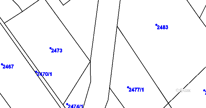 Parcela st. 2818/27 v KÚ Bystřice nad Olší, Katastrální mapa