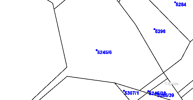 Parcela st. 5245/6 v KÚ Bystřice nad Olší, Katastrální mapa