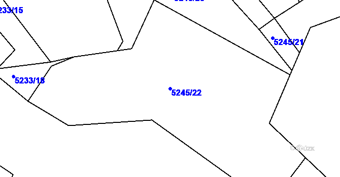 Parcela st. 5245/22 v KÚ Bystřice nad Olší, Katastrální mapa