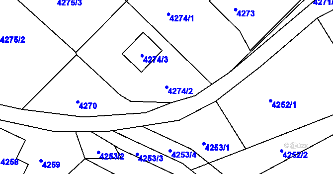 Parcela st. 4274/2 v KÚ Bystřice nad Olší, Katastrální mapa
