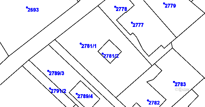 Parcela st. 2781/2 v KÚ Bystřice nad Olší, Katastrální mapa