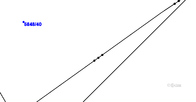 Parcela st. 5848/21 v KÚ Bystřice nad Olší, Katastrální mapa