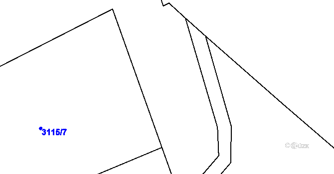 Parcela st. 3115/18 v KÚ Bystřice nad Olší, Katastrální mapa