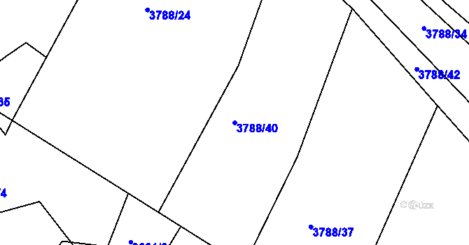 Parcela st. 3788/40 v KÚ Bystřice nad Olší, Katastrální mapa