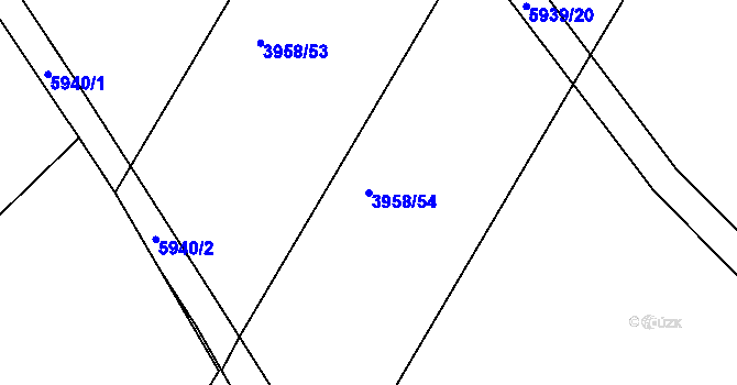 Parcela st. 3958/54 v KÚ Bystřice nad Olší, Katastrální mapa