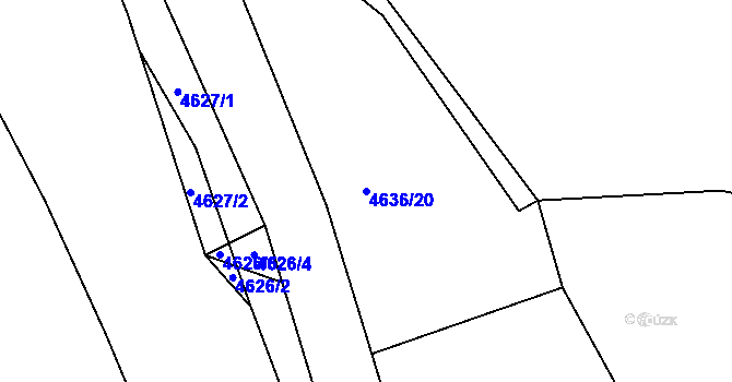 Parcela st. 4636/20 v KÚ Bystřice nad Olší, Katastrální mapa