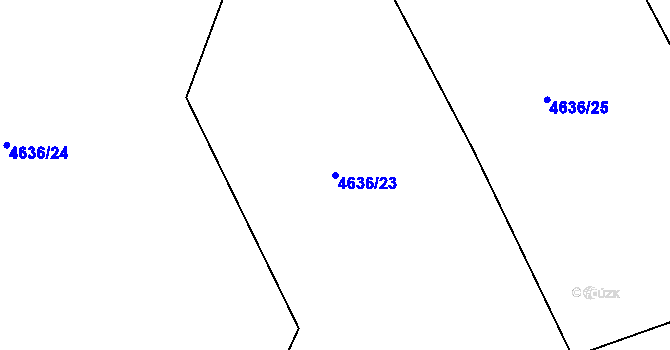 Parcela st. 4636/23 v KÚ Bystřice nad Olší, Katastrální mapa