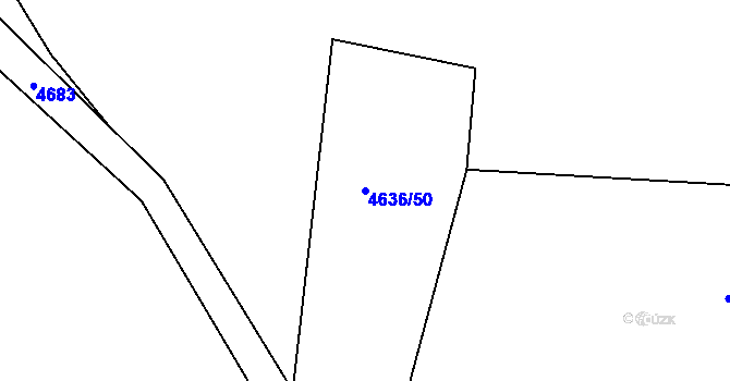 Parcela st. 4636/50 v KÚ Bystřice nad Olší, Katastrální mapa