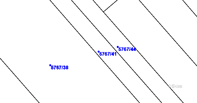 Parcela st. 5767/41 v KÚ Bystřice nad Olší, Katastrální mapa