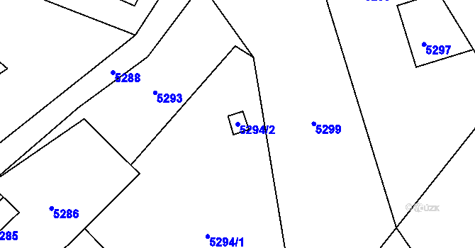 Parcela st. 5294/2 v KÚ Bystřice nad Olší, Katastrální mapa