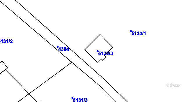 Parcela st. 5132/3 v KÚ Bystřice nad Olší, Katastrální mapa