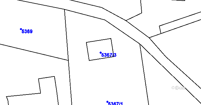 Parcela st. 5367/3 v KÚ Bystřice nad Olší, Katastrální mapa