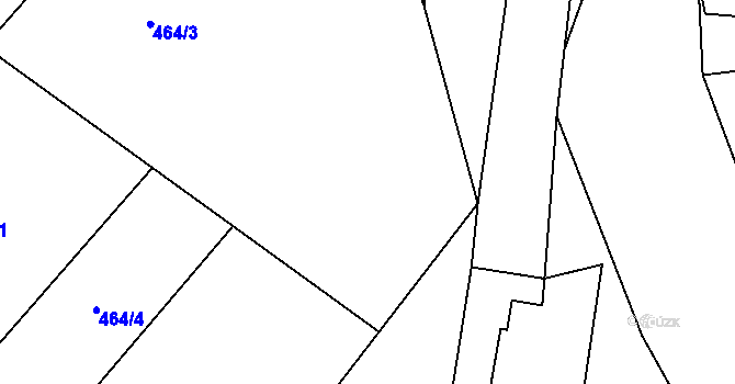 Parcela st. 463/1 v KÚ Bystřice nad Olší, Katastrální mapa