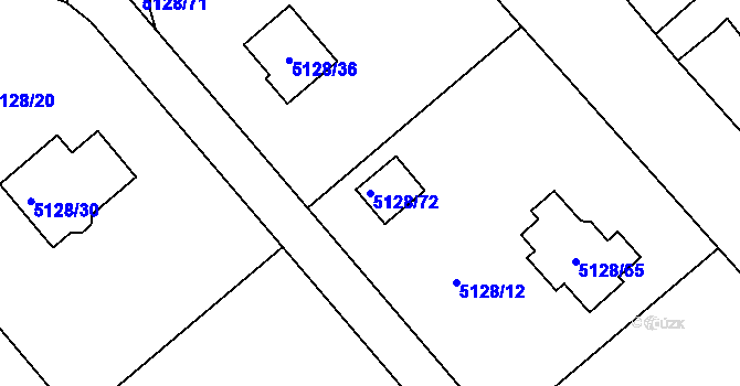 Parcela st. 5128/72 v KÚ Bystřice nad Olší, Katastrální mapa